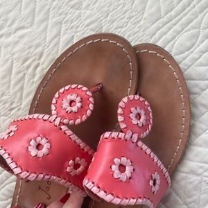 Coral/pink Jack Roger sandals